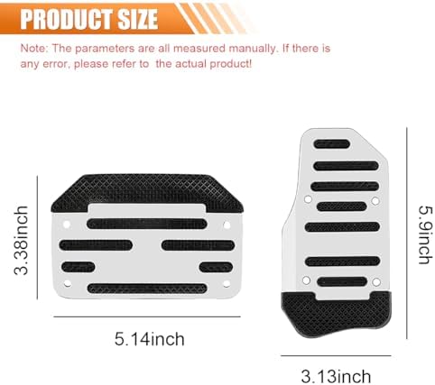 ZIMISI 2PCS Non-Slip Car Pedal Covers, Automatic Transmission Gas Pedal Pads Kit - Image 2