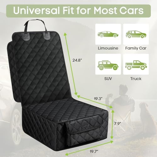 2 Pack Dog Car Seat Cover for Front Seat, Pet Car Seat Protector - Image 2