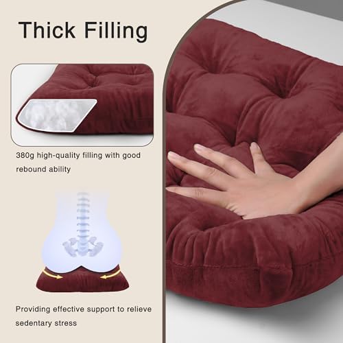 OVOV 1 Pack Chair Cushions for Dining Chairs 15.5"x15.5" Burgundy - Image 6