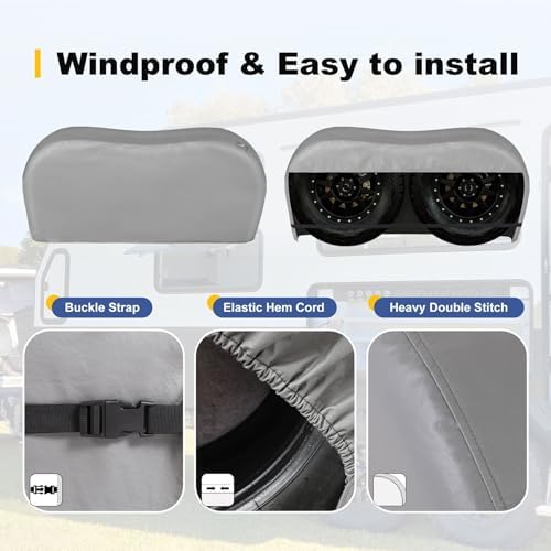 Explore Land Dual Axle Tire Cover Fit Tire Diameters 26-28.75 inch - Image 6