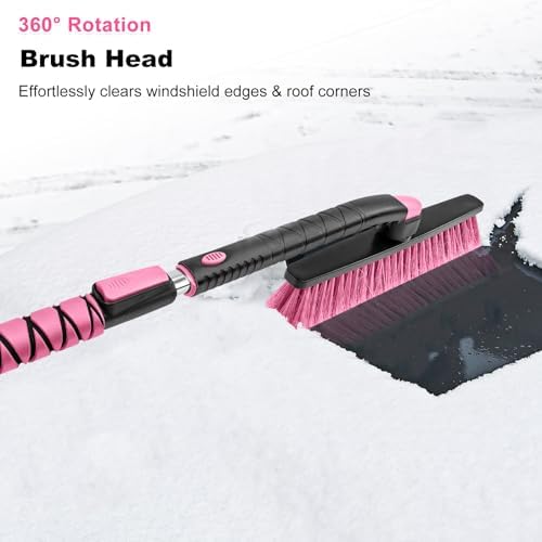 HEEYA 48 Inch Long Snow Brush for SUV, Ice Scraper and Brush - Image 6