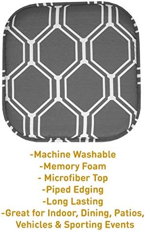 Sweet Home Collection Chair Cushion Memory Foam Pads Honeycomb Pattern Slip Non - Image 2