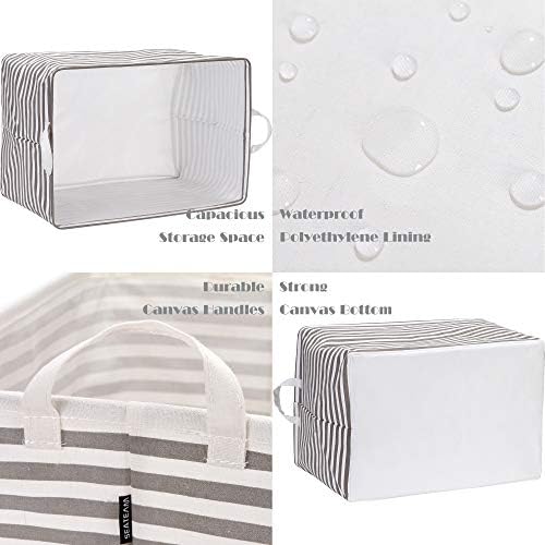 Sea Team XL Rectangle Open-Top Canvas Storage Basket - Image 5