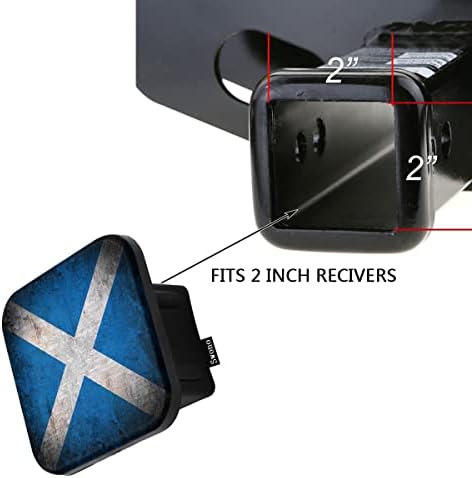 Swono Scotland Flag Rear Hitch Cover Grunge Scotland Flag Blue Car Hitch - Image 3