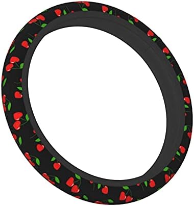 Red Hearts Cherry Steering Wheel Covers Non Slip Neoprene Steering Wheel - Image 3