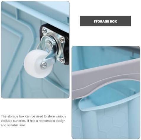 Collapsible Storage Bin with Wheels and Lids Stackable Folding Storage Box - Image 4