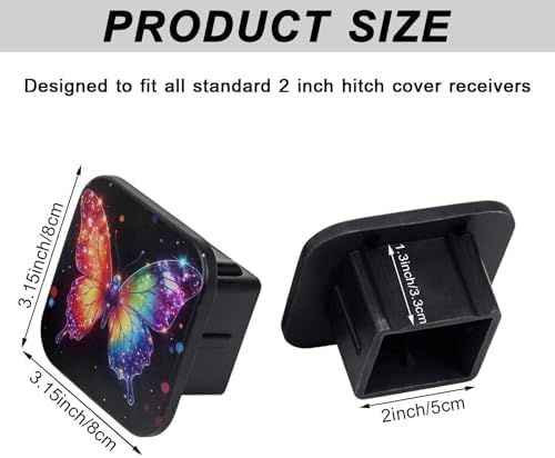 Trailer Hitch Cover 2 Inch Square Receiver Hitch Cover Rubber Tube Plug - Image 2