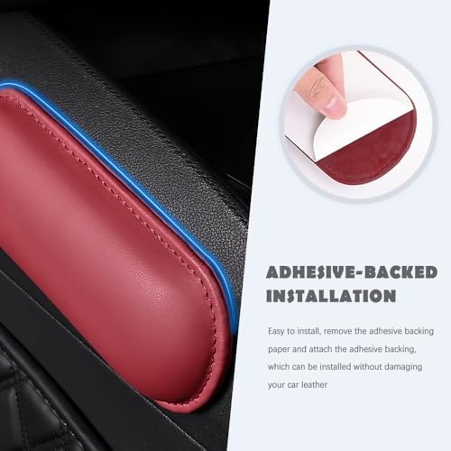 Stacool 2PCS Car Door Armrest Pads, Soft Leather+Memory Foam Car Knee Pads - Image 3