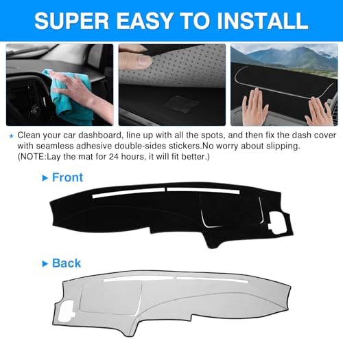 Autorder Dashboard Cover Mat for 2000-2006 Toyota Tundra & 2001-2007 Toyota - Image 5