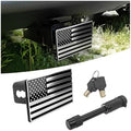 AUCELI American Flag Metal Car Trailer Hitch Cover, Heavy Auto Tow Plug by AUCELI
