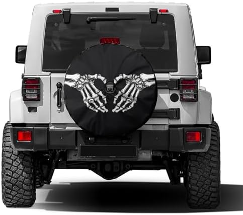 Love Heart Skeleton Spare Tire Cover by Foruidea