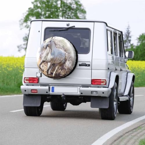 The White Horse Gallops Spare Tire Cover Running Hard Wheel Covers - Image 5