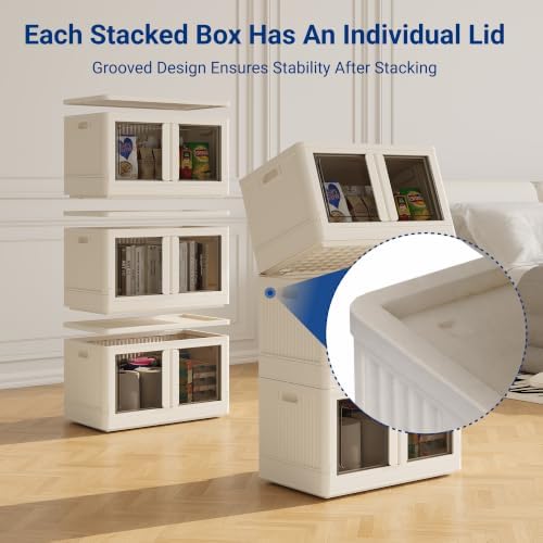 FLEXIMOUNTS 152 QT Stackable Plastic Storage Bins - Image 4