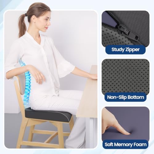 SweetSlubr Seat Cushion, Chair Pad, Memory Foam Tailbone Pain Relief - Image 7
