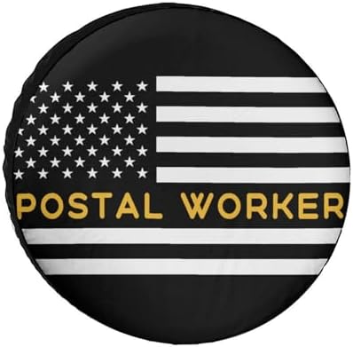 Postal Worker American Flag Tire Covers, Dust-Proof Weatherproof Wheel Covers - Image 7