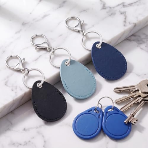 PAGOW 2.3x1.8in Key Fob Holder, PU Leather RFID Key Case Protector - Image 4