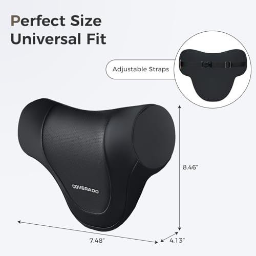 Coverado Car Headrest Pillow, Ergonomic Memory Foam Car Neck Pillow - Image 7