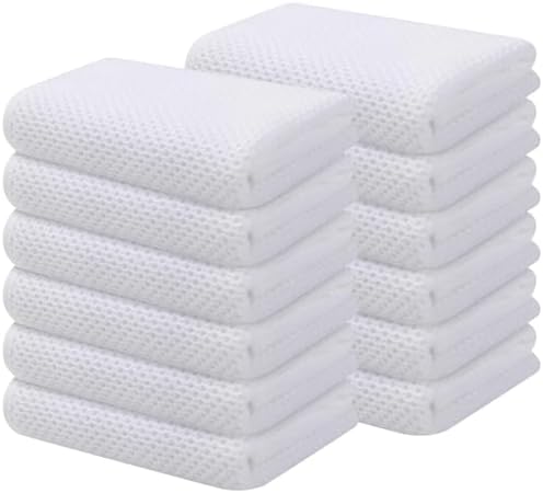 Kitinjoy 100% Cotton Waffle 12-Pack Kitchen Towels by Kitinjoy