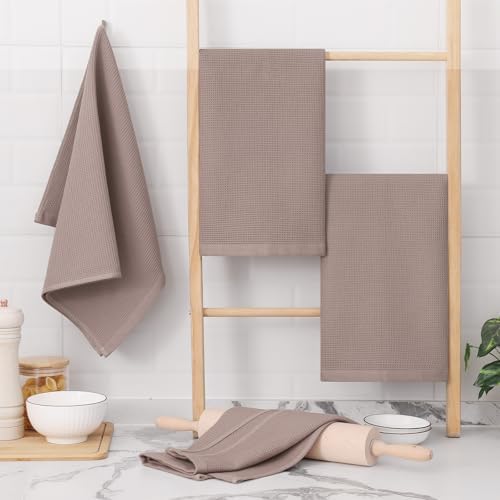 Homaxy 100% Cotton Waffle Weave Kitchen Towels, 12 Pack - Image 5