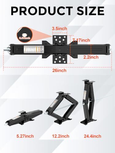 YOMILINK 7500lbs RV Scissor Jacks, Stabilizer Leveling Heavy Duty Jacks - Image 3