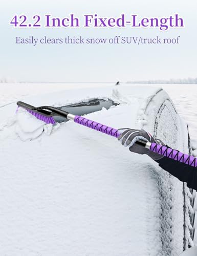 HEEYA 42.2 Inch Snow Brush and Ice Scraper - Image 2