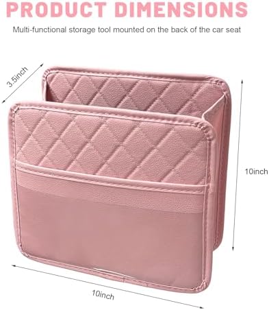 Car Seat Back Organizer, Waterproof Leather Auto Backseat Storage Pocket - Image 2