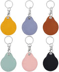 6 Pcs Leather Proximity ID Card Keychain Protector RFID Key Fob Holder Keychain by Unknown