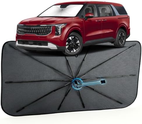 Car Windshield Sun Shade for Kia Carnival 2022-2026, Foldable Car Sunshade by MakeLifeBetter