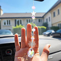 Moon and Star Rear View Mirror Charm, Crystal Boho Car Hanging Decor Cute by Unknown