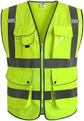 JKSafety Safety Vest for Men Women Reflective Hi Vis JK150 Yellow 3XL by JKSafety