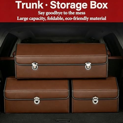 Leather Storage Box Car Trunk Organizer - Image 4