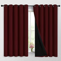 Yakamok Burgundy Red Blackout Curtains 63 Inches Long by Yakamok