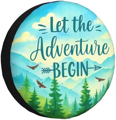Adventure Spare Tire Cover Weatherproof Wheel Protectors Universal Wheel Covers by Unknown