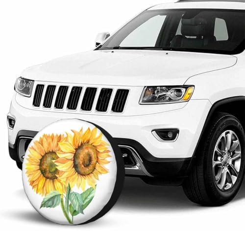 Sunflower Spare Tire Cover Yellow Sunflower Wheel Covers - Image 4