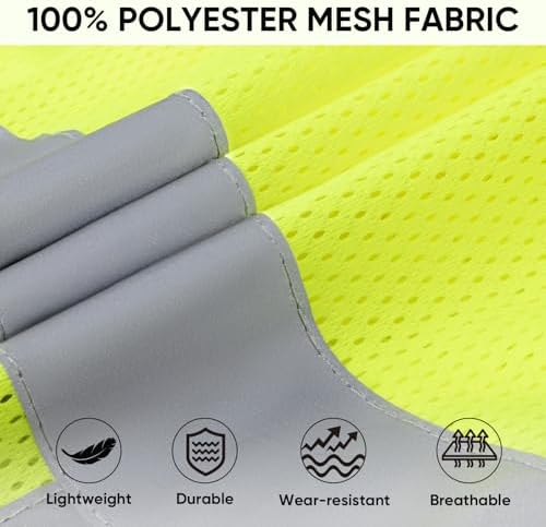 TICONN 2PK/4PK Reflective Safety Vest, High Visibility Vest - Image 4