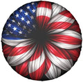 Spare Tire Cover，USA Flag Flower Camper Spare Tire Cover Waterproof Sun by Unknown