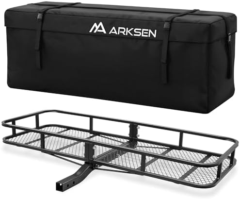 ARKSEN 60" x 23" x 5.5" Hitch Cargo Carrier, 500 Lbs Capacity Luggage Rack by ARKSEN