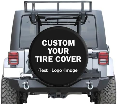 PVC Leather Custom Spare Tire Cover, Durable Personalized Tire Cover by Custom