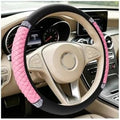 Bling Car Steering Wheel Cover, Crystal Rhinestones Vehicle Steering Guard Wrap by Unknown