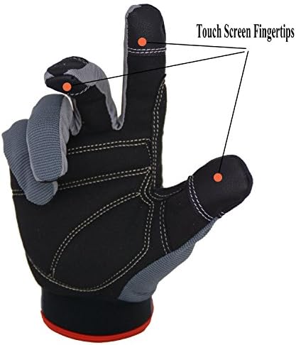 HANDLANDY Work Gloves for Men & Women, Utility Mechanic Working Gloves Touch - Image 2
