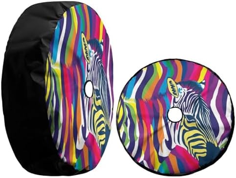 Zebra Rainbow Spare Tire Cover - Image 3