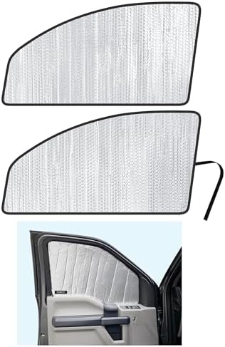 Front Side Sunshade Custom Fit for 2017-2022 Ford F-250 F-350 Truck by YelloProAutomotive