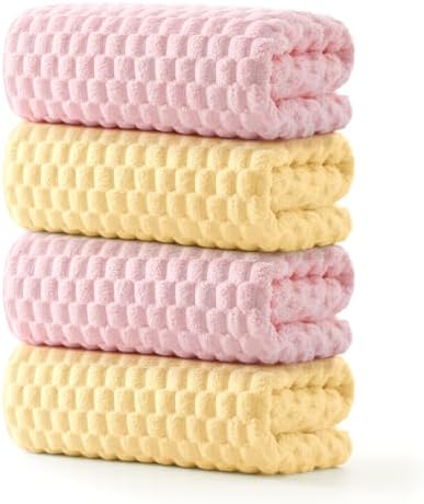 REDKISS 4 Pack Microfiber Bath Towels, Quick Dry, Super Soft by REDKISSOnline