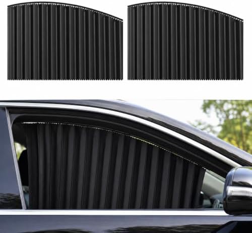 Car Side Window Sun Shade, Retractable Privacy Curtain by Unknown