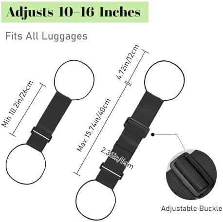 4 Pack Multi Use Strong Adjustable Luggage Connector Straps - Image 2