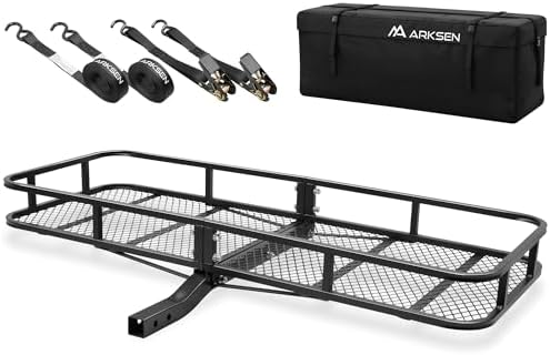 ARKSEN 60" x 23" x 5.5" Hitch Cargo Carrier, 500 Lbs Capacity Luggage Rack by ARKSEN