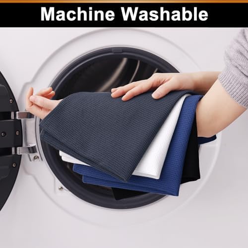 Homaxy 100% Cotton Waffle Weave Kitchen Towels, 6 Pack, Mixed Color - Image 5