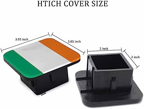 Ireland Flag Trailer Hitch Tube Cover Plug Cap, Irish National Flag Lightweight - Image 2