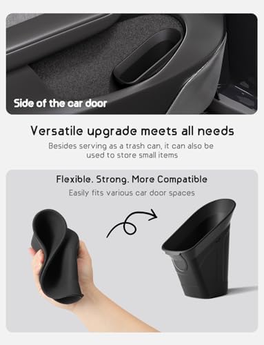 BMZX Car Trash Can Trash Bin, Mini Garbage Can Car Door TrashCan, Car - Image 6