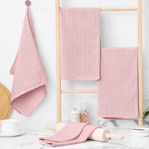 Homaxy Microfiber Waffle Weave Kitchen Towels, 8 Pack - Image 5